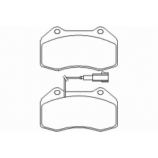 P 23 117 BREMBO Комплект тормозных колодок, дисковый тормоз