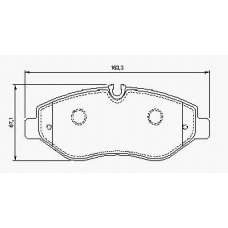 QM10-05 ASHUKI Комплект тормозных колодок, дисковый тормоз