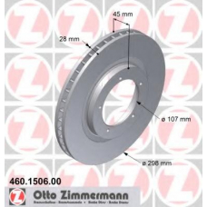 460.1506.00 ZIMMERMANN Тормозной диск