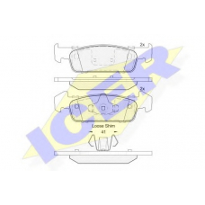 182115-202 ICER Комплект тормозных колодок, дисковый тормоз