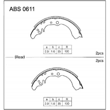 ABS0611 Allied Nippon Колодки барабанные