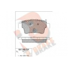 RB1740-701 R BRAKE Комплект тормозных колодок, дисковый тормоз