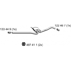 204279 ERNST Средний глушитель выхлопных газов