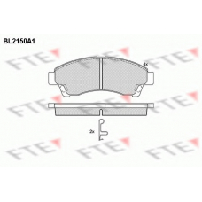 BL2150A1 FTE Комплект тормозных колодок, дисковый тормоз
