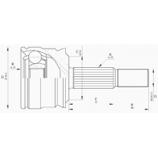 CVJ5642.10 OPEN PARTS Шарнирный комплект, приводной вал