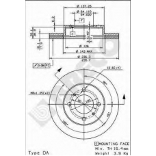 BS 8276 BRECO Тормозной диск