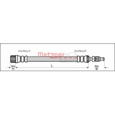 4113258 METZGER Тормозной шланг