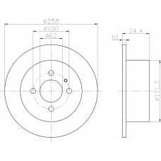 MDC1107 MINTEX Тормозной диск