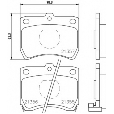 8DB 355 005-741 HELLA PAGID Комплект тормозных колодок, дисковый тормоз