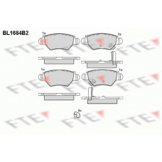 BL1684B2 FTE Комплект тормозных колодок, дисковый тормоз