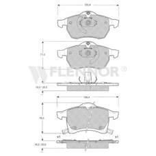 FB210208 FLENNOR Комплект тормозных колодок, дисковый тормоз