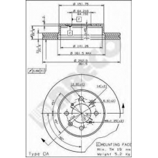 BS 7931 BRECO Тормозной диск