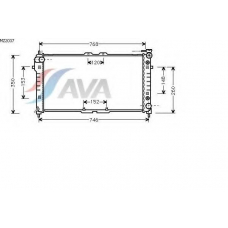 MZ2037 AVA Радиатор, охлаждение двигателя