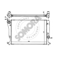 311840 SOMORA Радиатор, охлаждение двигателя