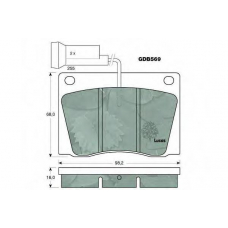 GDB569 TRW Комплект тормозных колодок, дисковый тормоз
