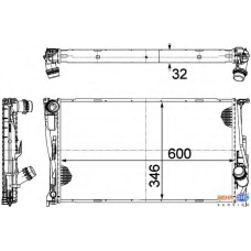 8MK 376 754-011 HELLA Радиатор, охлаждение двигателя