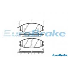 5501223414 EUROBRAKE Комплект тормозных колодок, дисковый тормоз