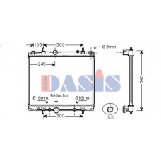160116N AKS DASIS Радиатор, охлаждение двигателя