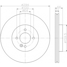 8DD 355 115-872 HELLA PAGID Тормозной диск