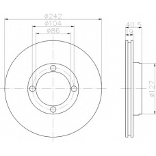 8DD 355 103-271 HELLA Тормозной диск