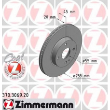 370.3069.20 ZIMMERMANN Тормозной диск