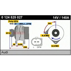 0 124 525 027 BOSCH Генератор