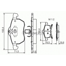 0 986 495 012 BOSCH Комплект тормозных колодок, дисковый тормоз