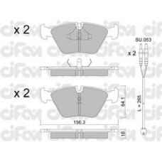 822-122-2K CIFAM Комплект тормозных колодок, дисковый тормоз