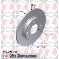 440.2031.00 ZIMMERMANN Тормозной диск