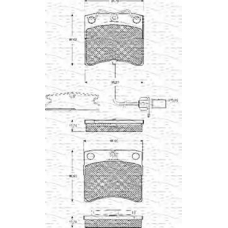 363702161092 MAGNETI MARELLI Комплект тормозных колодок, дисковый тормоз