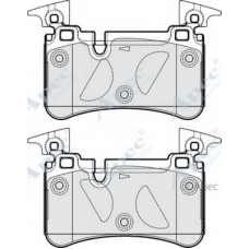 PAD1678 APEC Комплект тормозных колодок, дисковый тормоз