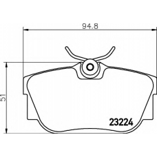 8DB 355 018-581 HELLA Комплект тормозных колодок, дисковый тормоз