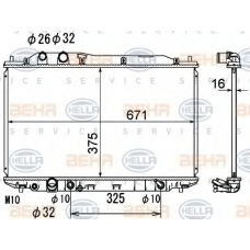 8MK 376 790-481 HELLA Радиатор, охлаждение двигателя