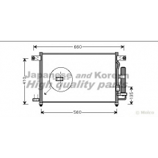 J033-02 ASHUKI Конденсатор, кондиционер