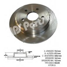 IBP-1989 IPS Parts Тормозной диск