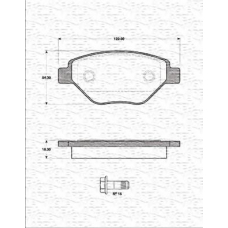 363702161247 MAGNETI MARELLI Комплект тормозных колодок, дисковый тормоз