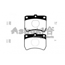 1080-2303J ASHUKI Комплект тормозных колодок, дисковый тормоз