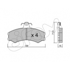 822-031-1 CIFAM Комплект тормозных колодок, дисковый тормоз