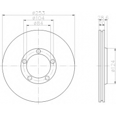 8DD 355 106-281 HELLA Тормозной диск