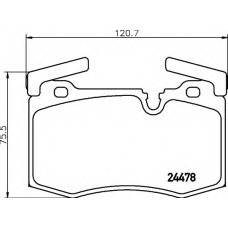 8DB 355 014-111 HELLA Комплект тормозных колодок, дисковый тормоз