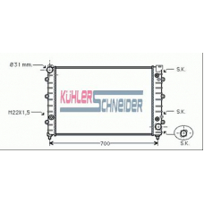 5000701 KUHLER SCHNEIDER Радиатор, охлаждение двигател