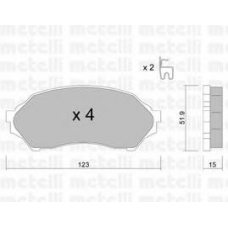 22-0387-0 METELLI Комплект тормозных колодок, дисковый тормоз