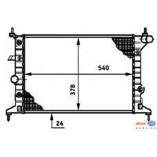 8MK 376 720-401 HELLA Радиатор, охлаждение двигателя