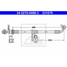 24.5270-0490.3 ATE Тормозной шланг