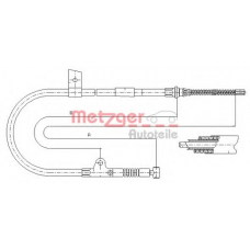 17.0213 METZGER Трос, стояночная тормозная система