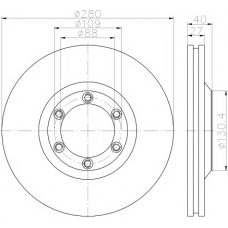 8DD 355 115-231 HELLA PAGID Тормозной диск