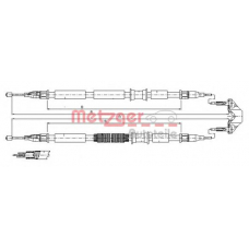 11.5862 METZGER Трос, стояночная тормозная система