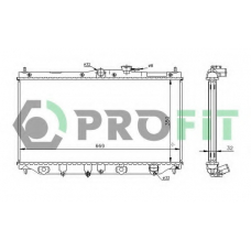 PR 2922A1 PROFIT Радиатор, охлаждение двигателя