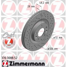 370.3088.52 ZIMMERMANN Тормозной диск