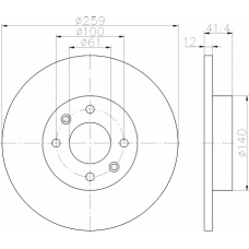 8DD 355 115-271 HELLA PAGID Тормозной диск